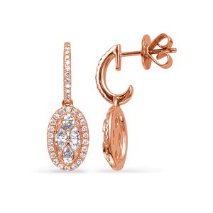 Rose Gold Diamond Earring