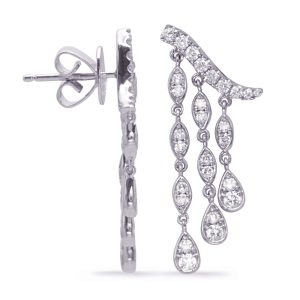White Gold Diamond Earring