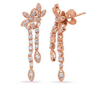 Rose Gold Diamond Earring