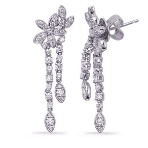 White Gold Diamond Earring