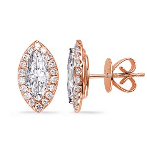 Rose Gold Earring Setting