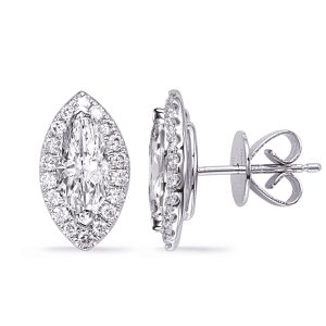 White Gold Earring Setting