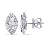 White Gold Earring Setting