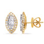 Yellow Gold Earring Setting