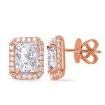 Rose Gold Diamond Earring