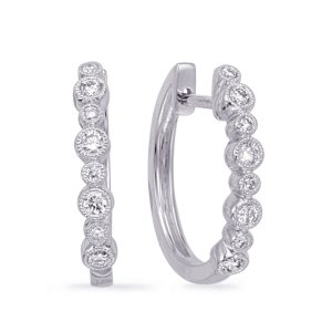 White Gold Diamond Earring