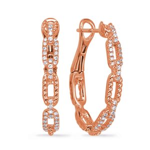Rose Gold Diamond Earring