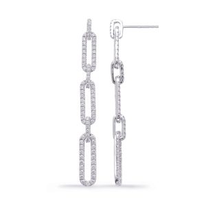 White Gold Diamond Earring