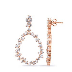 Rose Gold Diamond Earring
