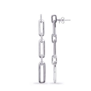 White Gold Diamond Earring