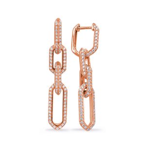 Rose Gold Diamond Earring