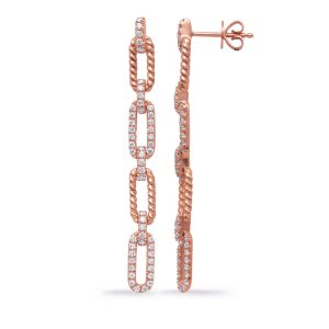 Rose Gold Diamond Earring