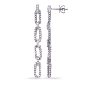 White Gold Diamond Earring