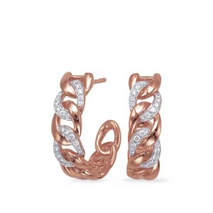 Rose Gold Diamond Hoop Earring