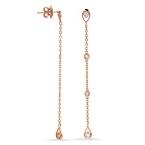 Rose Gold Diamond Earring