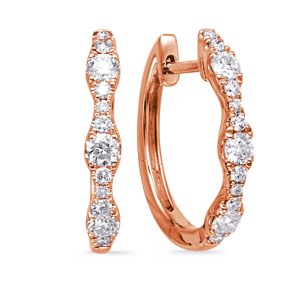 Rose Gold Diamond Earring