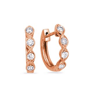 Rose Gold Diamond Earring