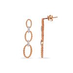 Rose Gold Diamond Earring