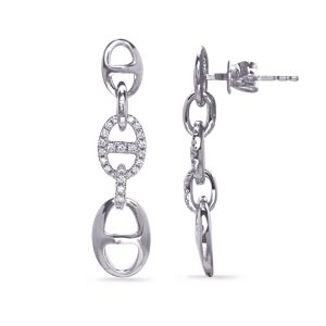 White Gold Diamond Earring