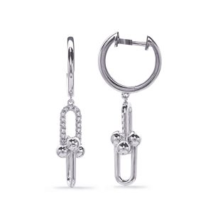 White Gold Diamond Earring