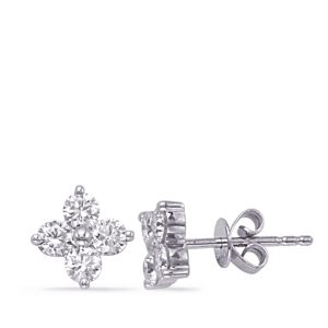 White Gold Diamond Earring