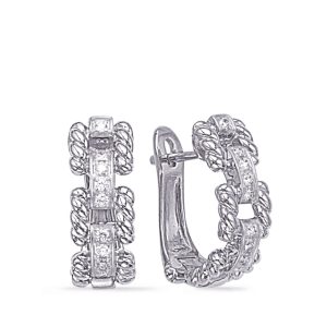 White Gold Diamond Earring