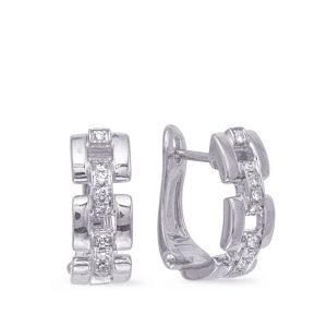 White Gold Diamond Earring