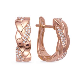 Rose Gold Diamond Earring