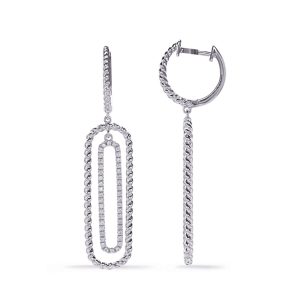 White Gold Diamond Earring