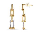 Yellow Gold Diamond Earring
