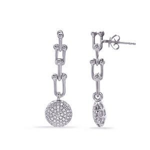 White Gold Diamond Earring
