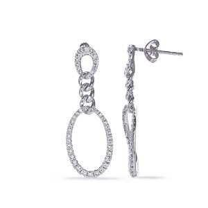 White Gold Diamond Earring