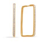 Yellow Gold  Diamond Earring