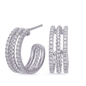 White Gold Diamond Earring