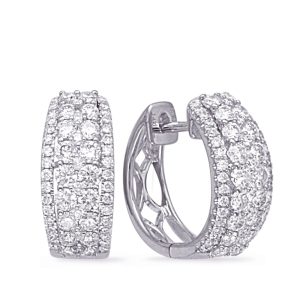 White Gold Diamond Earring