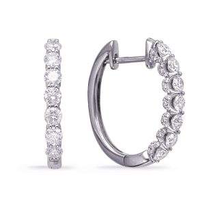 White Gold Diamond Earring