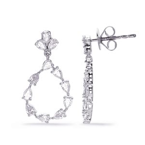 White Gold Diamond Earring