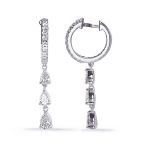 White Gold Diamond Earring