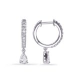 White Gold Diamond Earring