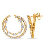Yellow Gold Diamond Earring
