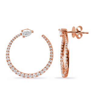 Rose  Gold Diamond Earring