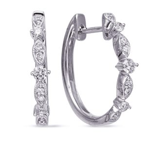 White Gold Diamond Earring
