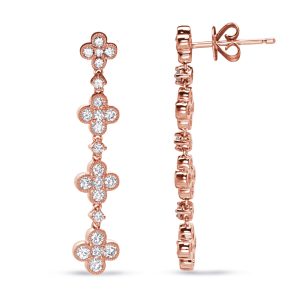 Rose  Gold Diamond Earring