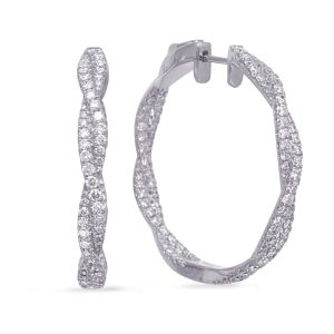 White Gold Diamond Earring