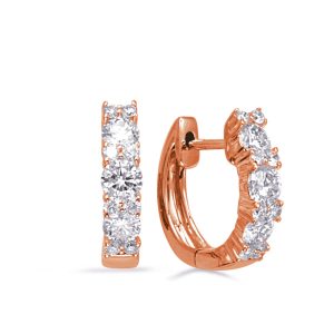 Rose Gold Diamond Earring