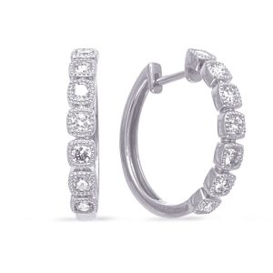 White Gold Diamond Earring