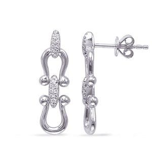 White Gold Diamond Earring