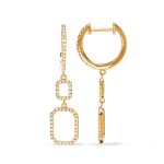 Yellow Gold Diamond Earring