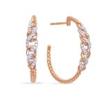 Rose  Gold Diamond Earring