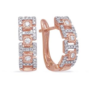 Rose Gold Diamond Earring